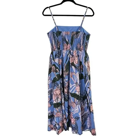 Anthropologie Hutch Sleeveless Drop-waist Midi Dress In Peri Inked Iris - Picture 4 of 7